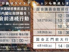 森友学園疑惑徹底追及！安倍内閣は総辞職を！国会前連続行動